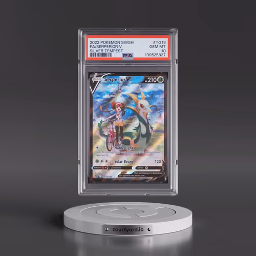 2022 Pokémon Sword & Shield Silver Tempest #TG13 Serperior V - Holo Full Art (PSA 10 GEM MINT)