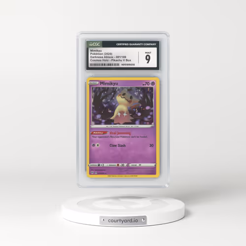 2020 Pokémon Sword & Shield Darkness Ablaze #081 Mimikyu - Holo Cosmos (CGC 9 MINT)