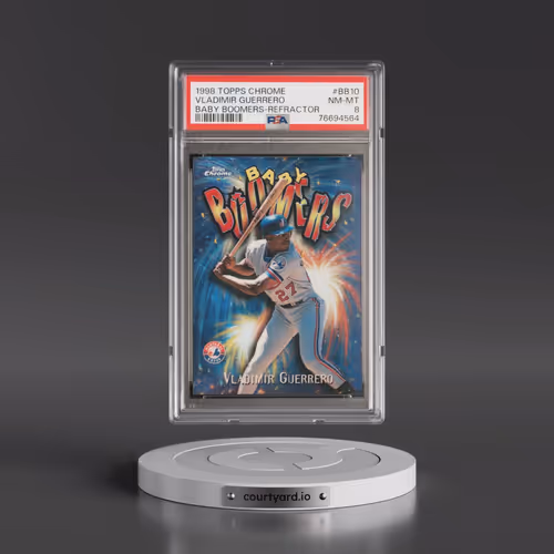 1998 Topps Chrome Baby Boomers #BB10 Vladimir Guerrero - Baby Boomers-Refractor (PSA 8 NM-MT)