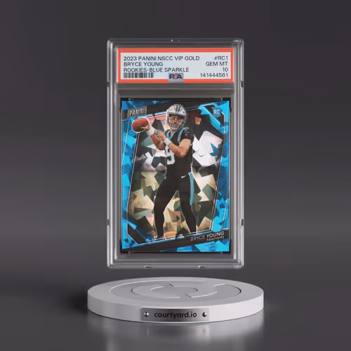 2023 Panini National VIP Gold Rookies #RC1 Bryce Young - Blue Sparkle (PSA 10 GEM MINT)