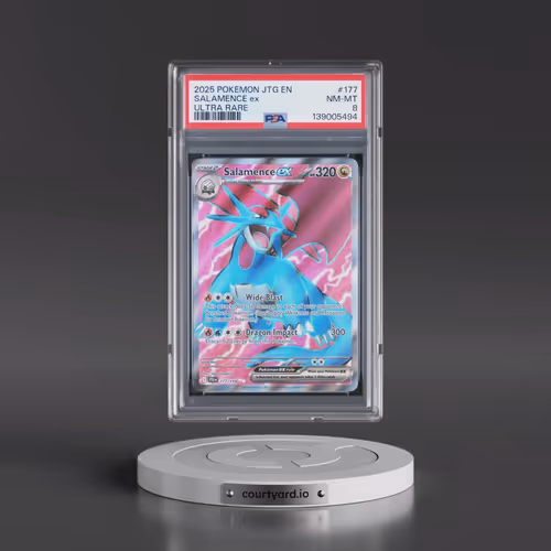 2025 Pokémon Jtg EN-Journey Together #177 Salamence EX - Holo Ultra Rare (PSA 8 NM-MT)