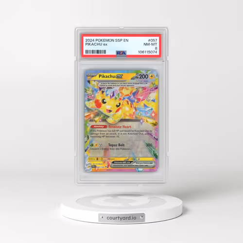 2024 Pokémon Ssp EN-Surging Sparks #057 Pikachu EX - Holo (PSA 8 NM-MT)