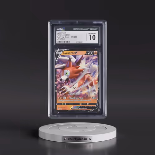 2021 Evolving Skies #091/203 Lycanroc V - Holo (CGC 10 GEM MINT)