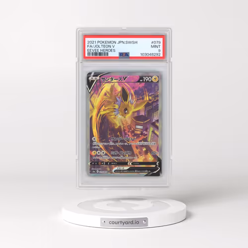 2021 Pokémon Sword & Shield Eevee Heroes #079 Jolteon V - Holo Full Art (PSA 9 MINT)
