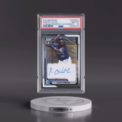 2024 Bowman Chrome Prospect Autographs #CPARCA Robert Calaz (PSA 10 GEM MINT)
