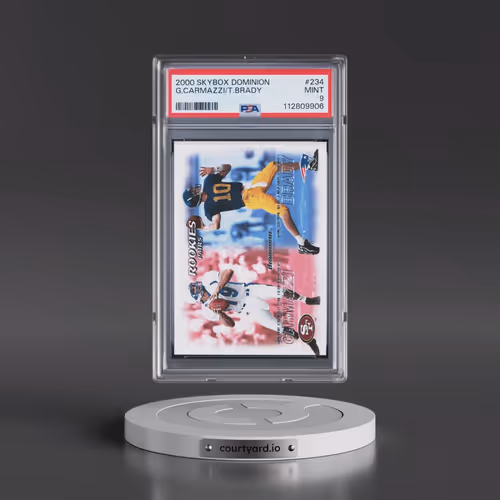 2000 Skybox Dominion #234 Giovanni Carmazzi/Tom Brady (PSA 9 MINT)