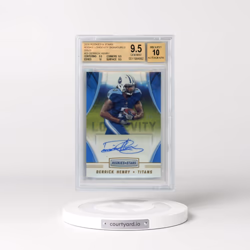 2016 Rookies and Stars Rookie Longevity Signatures Gold #29 Derrick Henry (BGS 9.5 GEM MINT)
