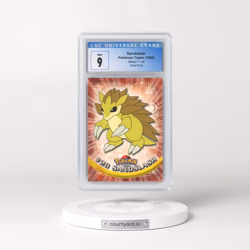 1999 Series 1 (Oval Nintendo Seal) #28 Sandslash - First Print (Blue Topps Logo) (CGC 9 MINT)