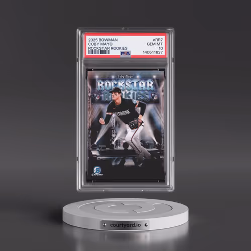 2025 Bowman Rockstar Rookies #RR7 Coby Mayo (PSA 10 GEM MINT)