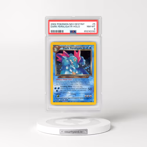 2002 Pokémon Neo Destiny #5 Dark Feraligatr - Holo (PSA 8 NM-MT)