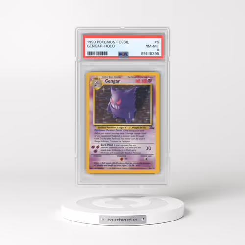 1999 Pokémon Fossil #5 Gengar - Holo (PSA 8 NM-MT)