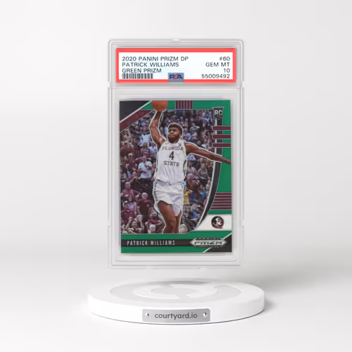 2020 Panini Prizm Draft Picks #60 Patrick Williams - Green Prizm (PSA 10 GEM MINT)
