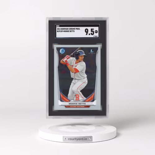 2014 Bowman Chrome Draft #BCP109 Mookie Betts - Chrome (SGC 9.5 MINT+)