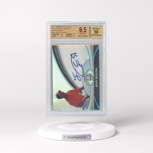 2011 Bowman Platinum Prospect Autograph Refractors #JSE Jean Segura (BGS 9.5 GEM MINT)