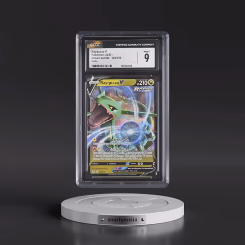 2023 Crown Zenith #100/159 Rayquaza V - Holo (CGC 9 MINT)