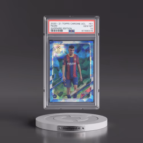 2020 Topps Chrome UEFA Champions League Sapphire Edition #61 Pedri (PSA 10 GEM MINT)