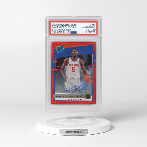 2020 Panini Donruss #213 Immanuel Quickley - Signature-Choice-Red (PSA AUTHENTIC)
