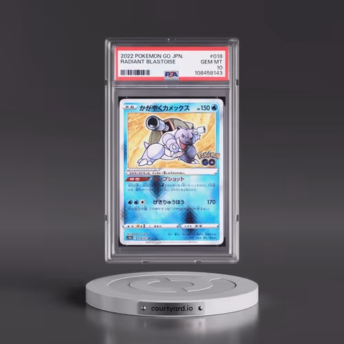 2022 Pokémon Go #018 Radiant Blastoise - Holo (PSA 10 GEM MINT)