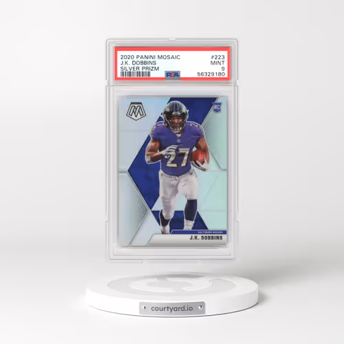 2020 Panini Mosaic #223 J.K. Dobbins - Silver Prizm (PSA 9 MINT)