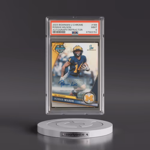 2023 Bowman University Chrome #169 Roman Wilson - Autograph-Refractor (PSA 9 MINT)