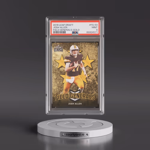 2018 Leaf Draft Field Generals #FG-03 Josh Allen - Gold (PSA 9 MINT)