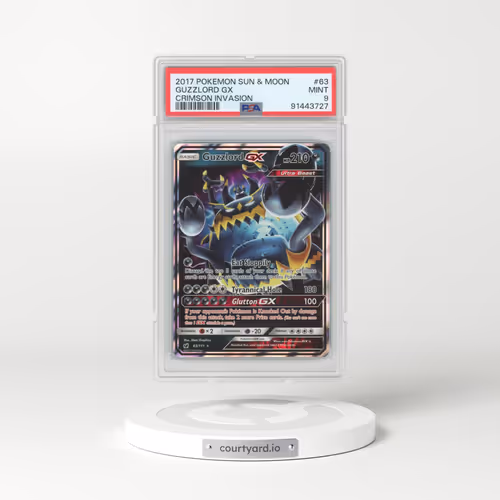 2017 Crimson Invasion #63 Guzzlord GX - Full Art Holo (PSA 9 MINT)