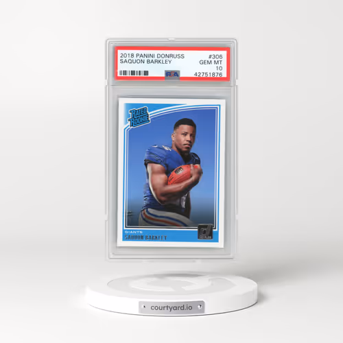 2018 Panini Donruss #306 Saquon Barkley (PSA 10 GEM MINT)