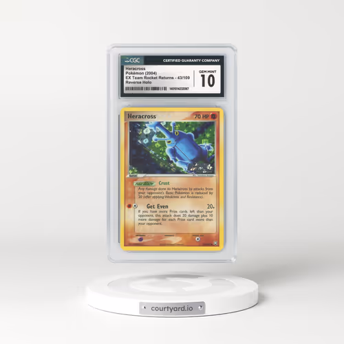 2004 EX Team Rocket Returns #43 Heracross - Holo (CGC 10 GEM MINT)