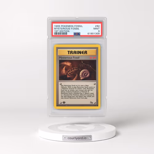 1999 Pokémon Fossil #62 Mysterious Fossil - 1st Edition (PSA 9 MINT)