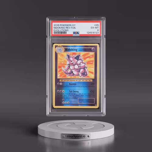 2016 Pokémon XY Evolutions #45 Nidoking - Reverse Foil (PSA 6 EX-MT)