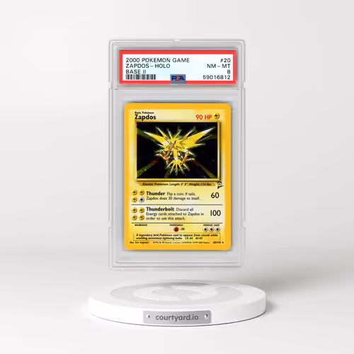 2000 Pokémon Game Base II #20 Zapdos - Holo (PSA 8 NM-MT)