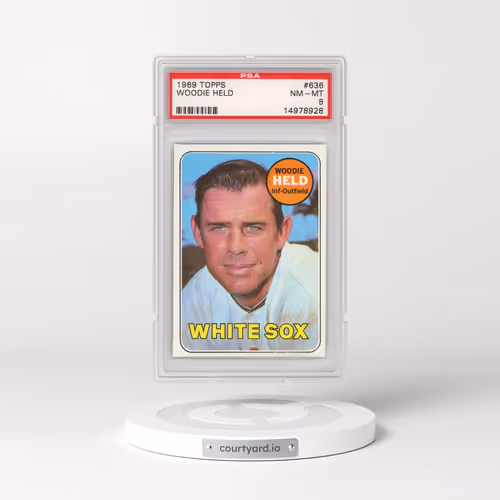 1969 Topps #636 Woodie Held (PSA 8 NM-MT)