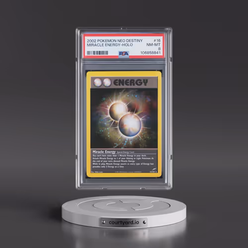 2002 Pokémon Neo Destiny #16 Miracle Energy - Holo (PSA 8 NM-MT)