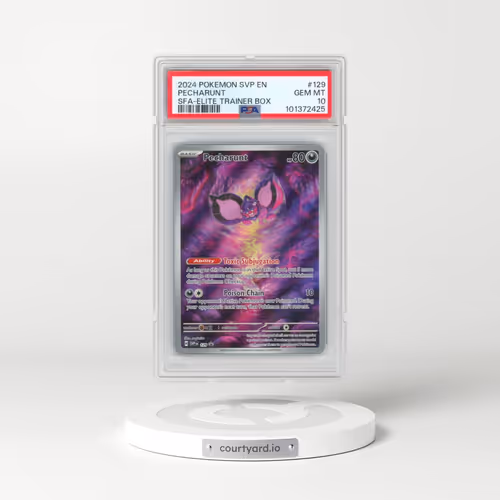 2024 Pokémon Svp EN-SV Black Star Promo #129 Pecharunt - Shrouded Fable Elite Trainer Box (PSA 10 GEM MINT)