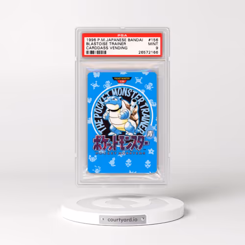 1996 Pokémon Bandai Carddass Vending #156 Blastoise Trainer (PSA 9 MINT)
