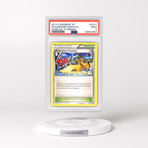 2014 Pokémon XY Black Star Promo #XY27 Champions Festival - Worlds 14 (PSA 9 MINT)