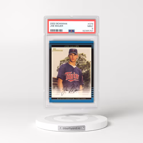 2002 Bowman #379 Joe Mauer (PSA 9 MINT)