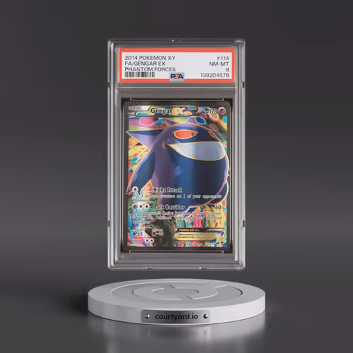 2014 Pokémon XY Phantom Forces #114 Gengar EX - Holo Full Art (PSA 8 NM-MT)
