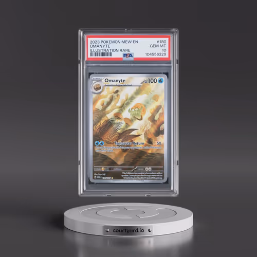 2023 Pokémon Mew EN-151 #180 Omanyte - Illustration Rare (PSA 10 GEM MINT)