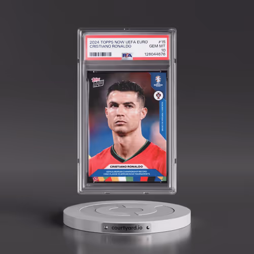 2024 Topps Now UEFA Euro #15 Cristiano Ronaldo (PSA 10 GEM MINT)