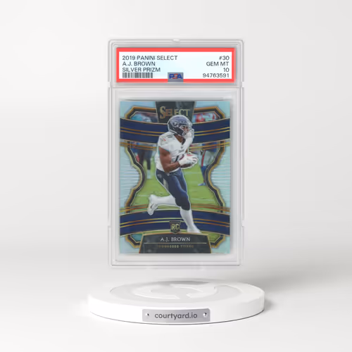 2019 Panini Select #30 A.J. Brown - Silver Prizm (PSA 10 GEM MINT)