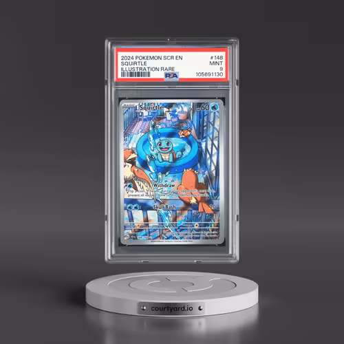 2024 Pokémon Scr EN-Stellar Crown #148 Squirtle - Illustration Rare (PSA 9 MINT)