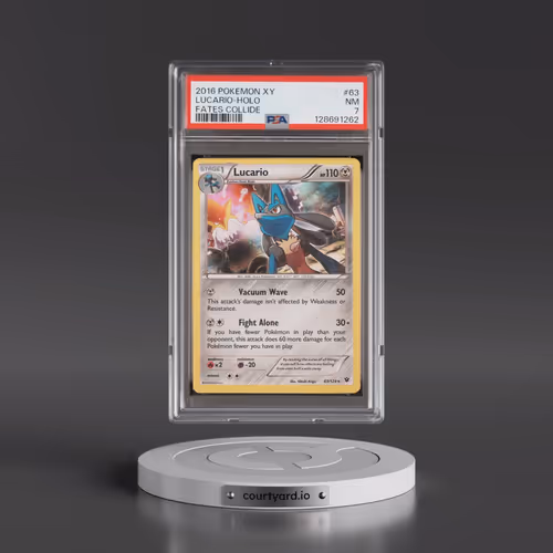 2016 Pokémon XY Fates Collide #63 Lucario - Holo (PSA 7 NM)