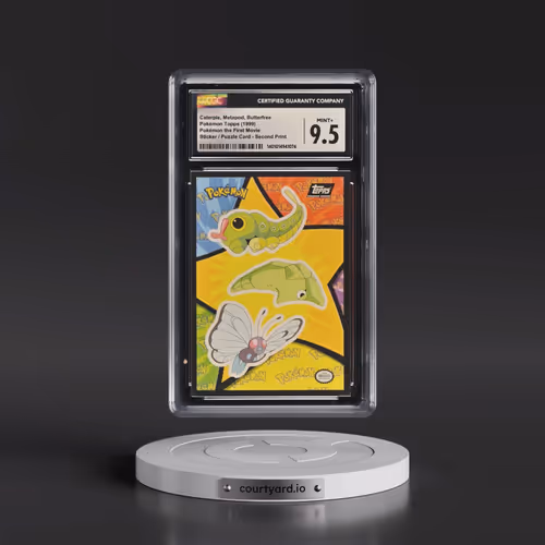 1999 Pokémon the First Movie Caterpie, Metapod, Butterfree - Sticker / Ash Puzzle Card Second Print