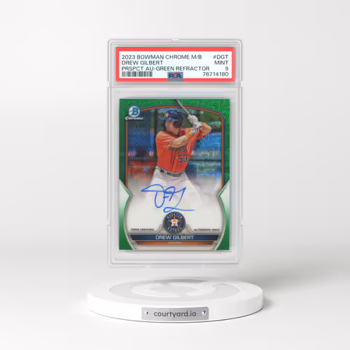 2023 Bowman Mega Box Chrome Prospect Autographs #DGT Drew Gilbert - Green (PSA 9 MINT)