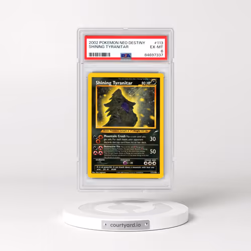 2002 Pokémon Neo Destiny #113 Shining Tyranitar - Holo (PSA 6 EX-MT)