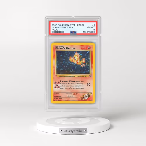 2000 Pokémon Gym Heroes #1 Blaine's Moltres - Holo (PSA 8 NM-MT)