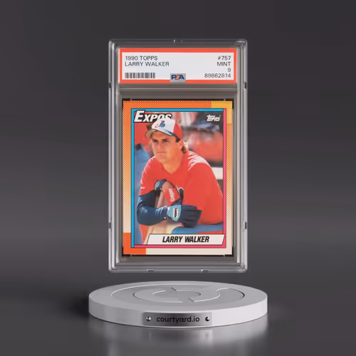 1990 Topps #757 Larry Walker (PSA 9 MINT)