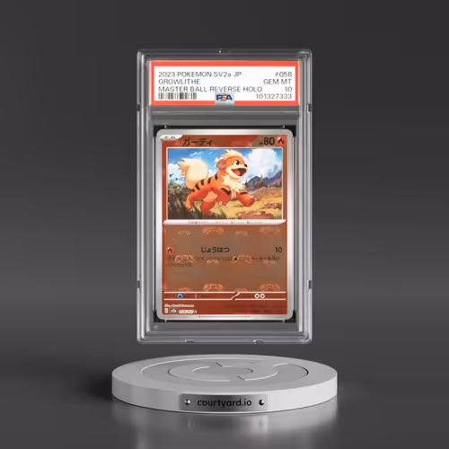 2023 Pokémon Sv2a-Pokemon 151 #058 Growlithe - Reverse Holo Master Ball (PSA 10 GEM MINT)