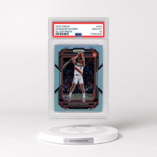 2022 Panini Prizm #250 Shaedon Sharpe - Silver Prizm (PSA 10 GEM MINT)